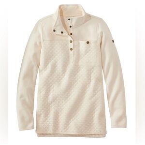 L.L. Bean Quilted 1/4 Button Pullover